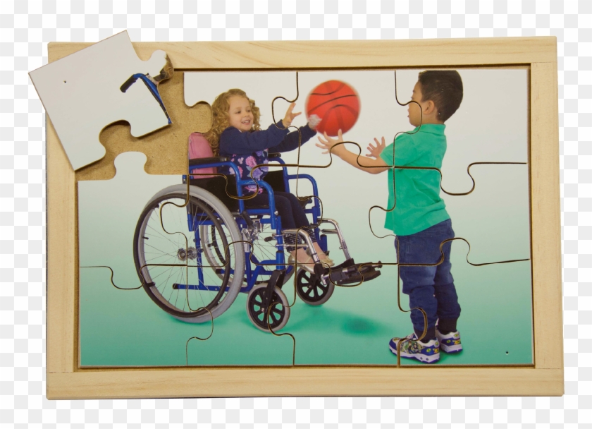 Wheelchair Basketball Puzzle - Abilities Puzzles Set Of 8 #1213990