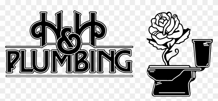 H & H Plumbing Logo Black And White - Plumbing #1214099