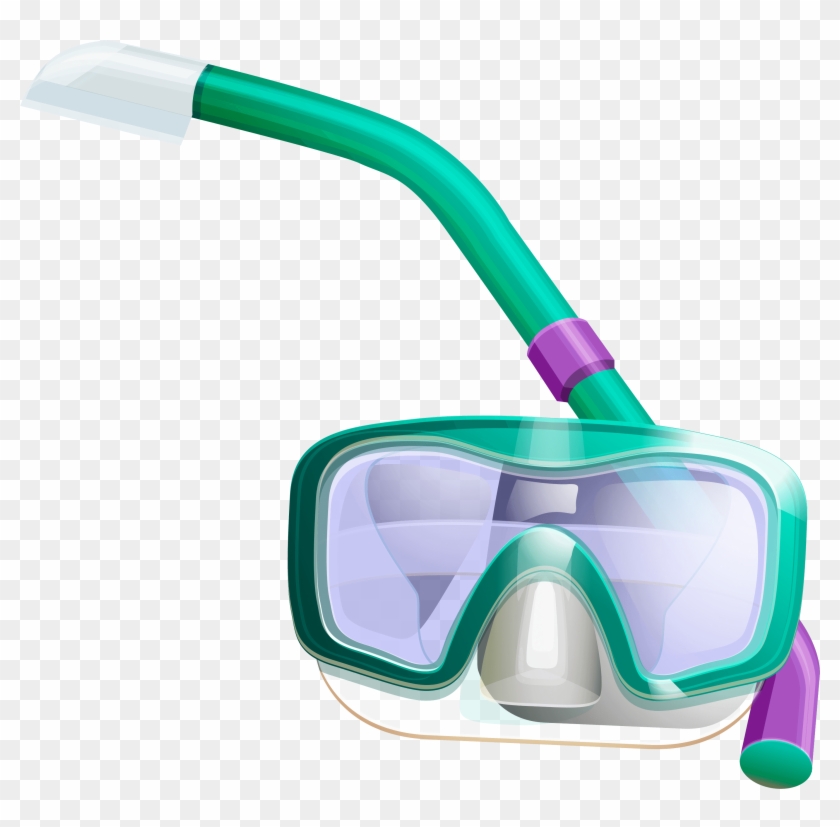 Snorkel Mask Png Clipart - Snorkel And Mask Png #1214211