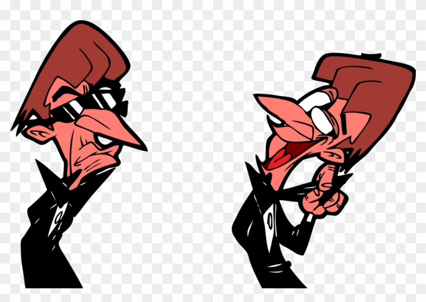 Retro Guy Acts Weird - Cartoon #1214287
