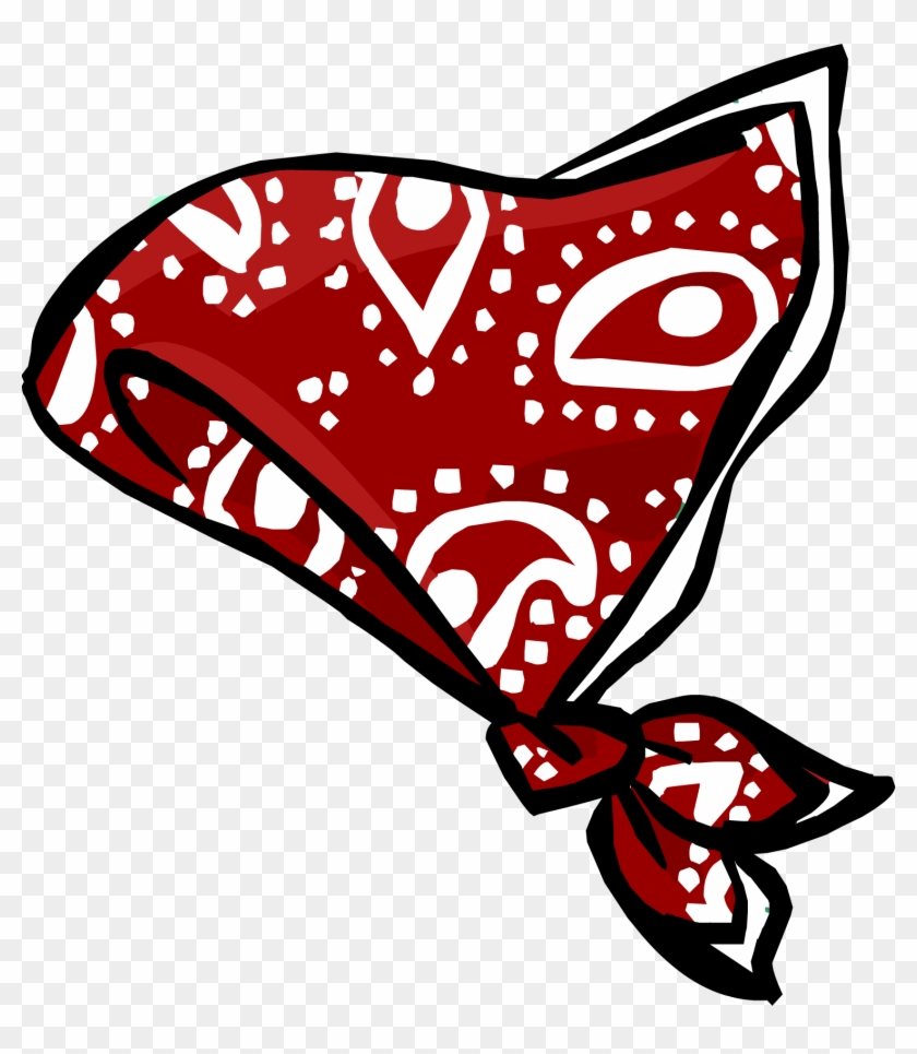 Red Paisley Bandanna Club Penguin Wiki Fandom Powered - Bandana Cartoon Png #1214394