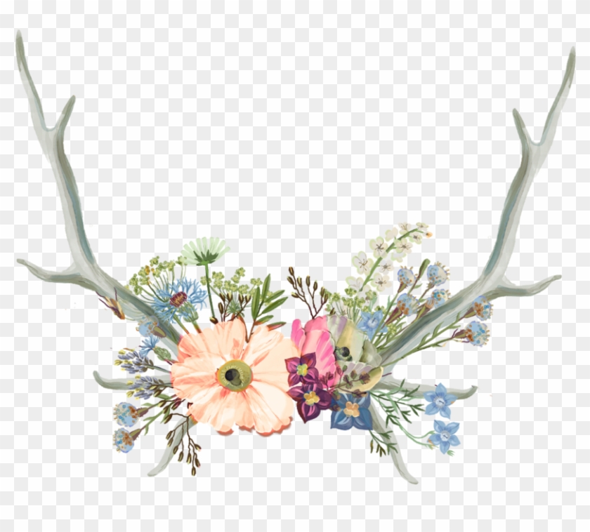 Deer Tumblr Aesthetic Flowercrown Fawn Ear Ears Antler - North Flower #1214480