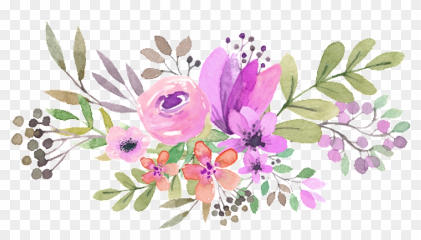 Flower Flowers Tumblr Aesthetic - Watercolor Flowers Transparent Background  - Free Transparent PNG Clipart Images Download