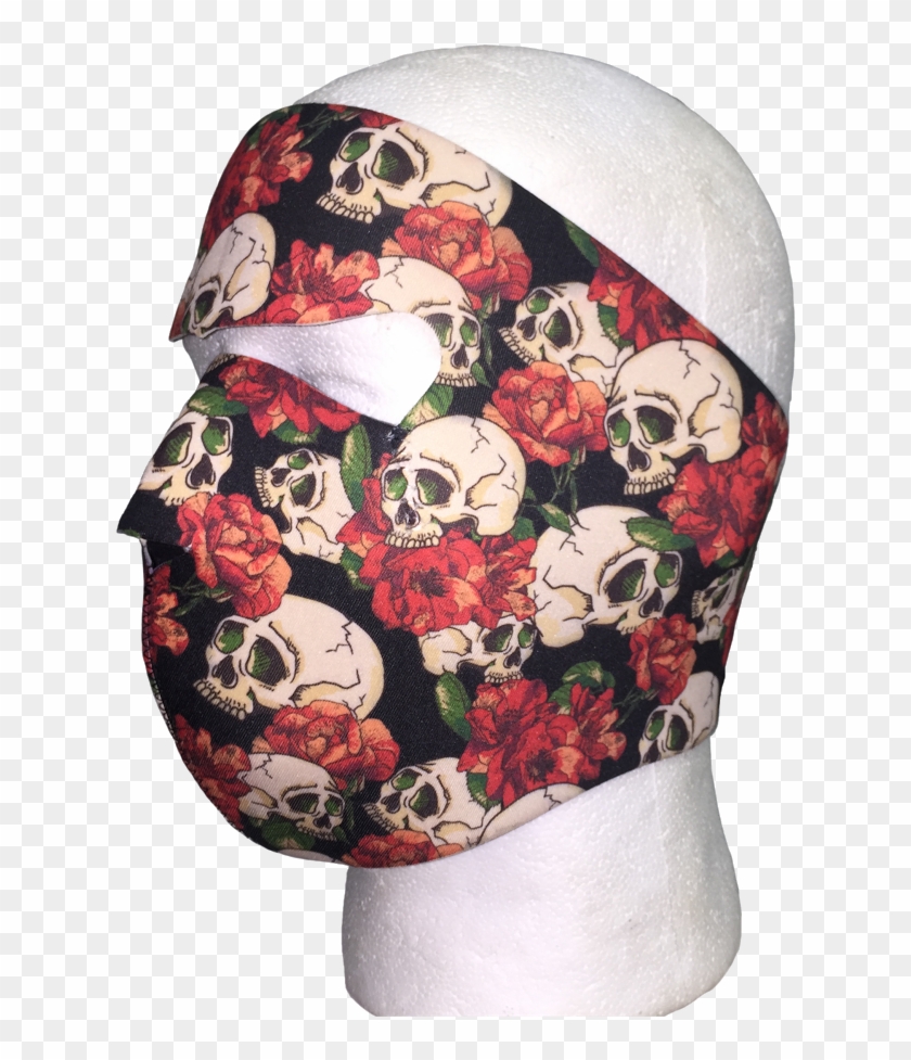 Skull And Roses Full Face Mask - Skull Pattern Women's Leisure Handbags Females Shoulder #1214528