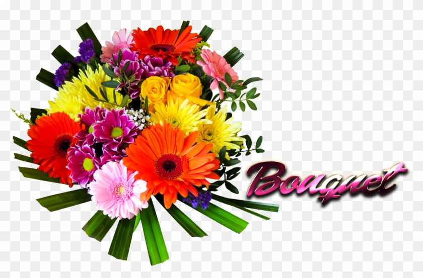 Bouquet Name Png Ready Made Logo Effect Images Names - Flowers Images Png Hd #1214555