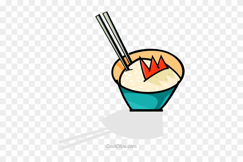 Chopsticks In A Bowl Of Rice Royalty Free Vector Clip - Gelato #1214777