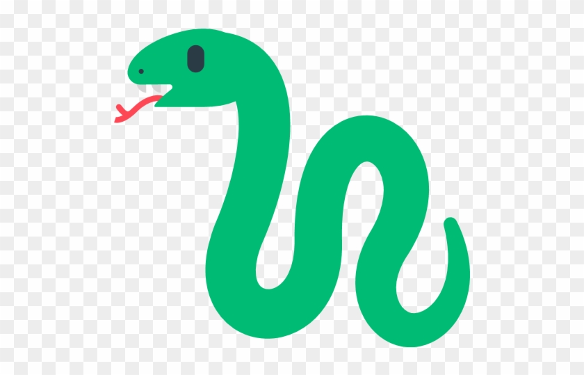 Smooth Green Snake Clipart Dolphin - Snake Emoticon #1214794