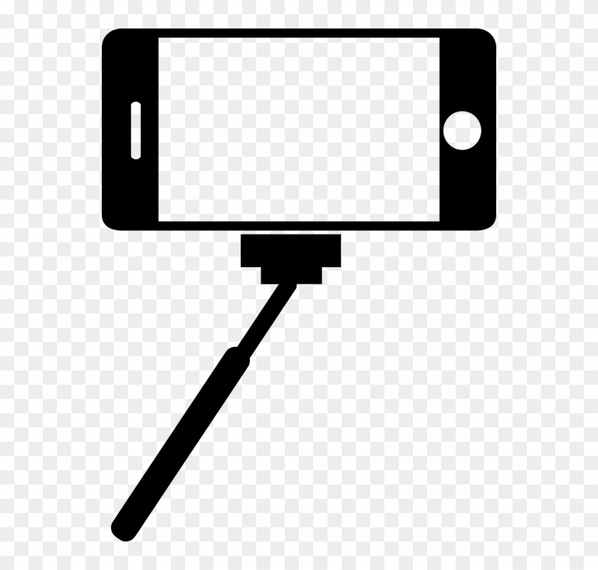 Selfie Stick Monopod With Smartphone Royalty Free Vector - Selfie Stick Transparent Background #1215128