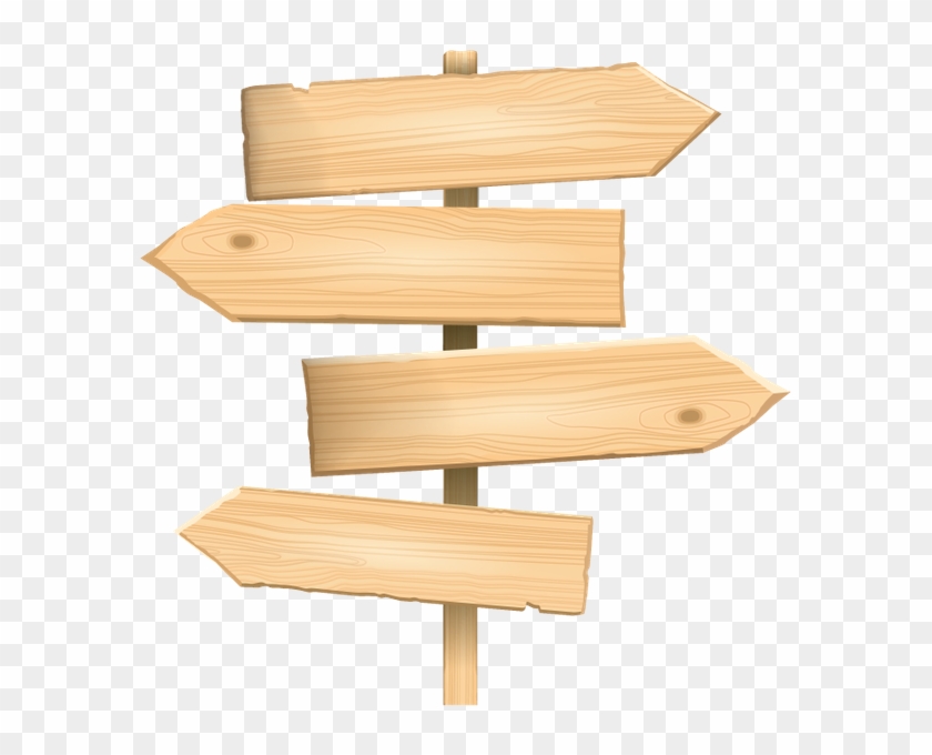 Wood Sign Board - Multi Directional Sign Post Png #1215505