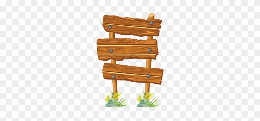 Wooden Signboard With Vector Cartoon Style, Signboard, - Vector Graphics #1215551