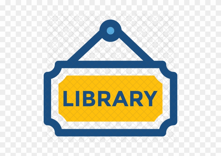 Library Signboard Icon - School Library Icon #1215566