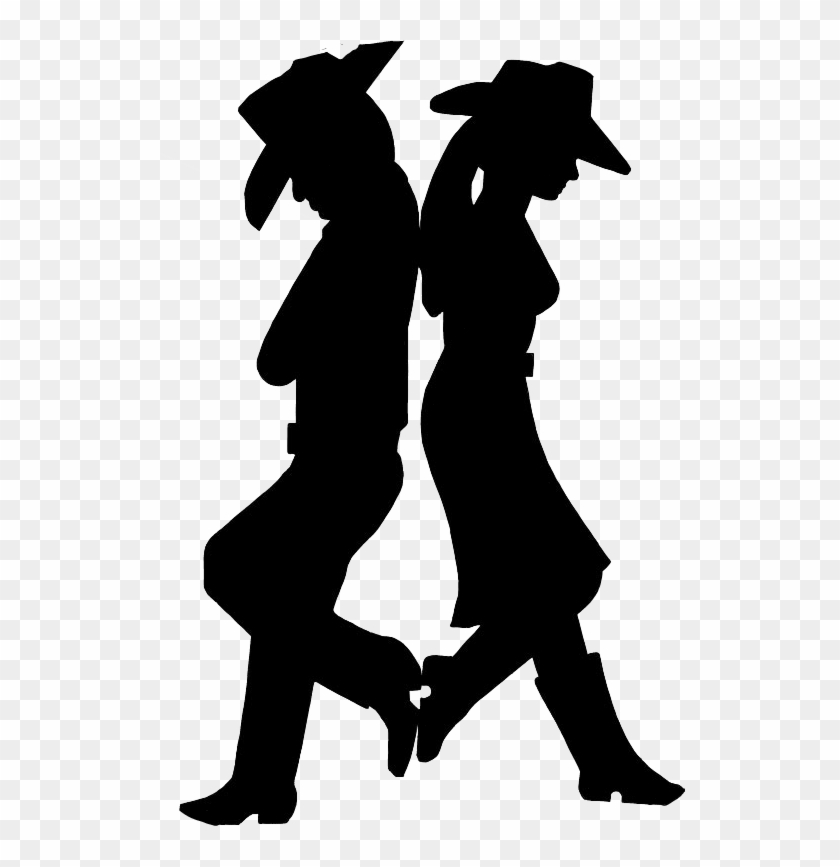 Report Abuse - Cowboy And Cowgirl Silhouette #1215596