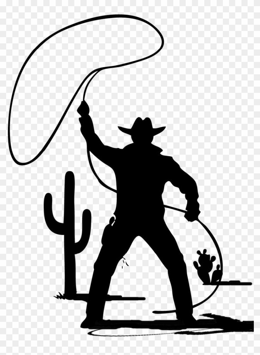 Graphics - Cowboy With Lasso Drawing #1215600