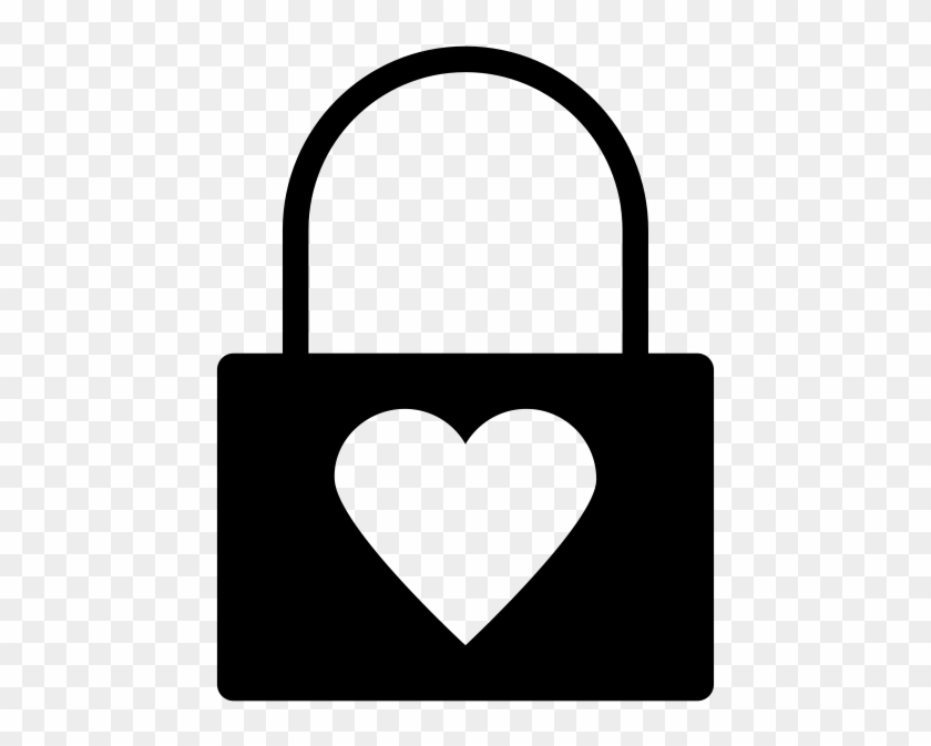 Heart Lock Rubber Stamp - Tote Bag #1215630