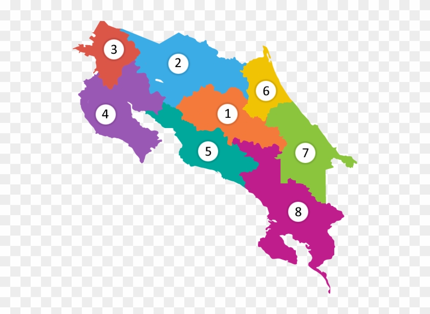 Zonas Turisticas De Costa Rica - Costa Rica Map #1215739