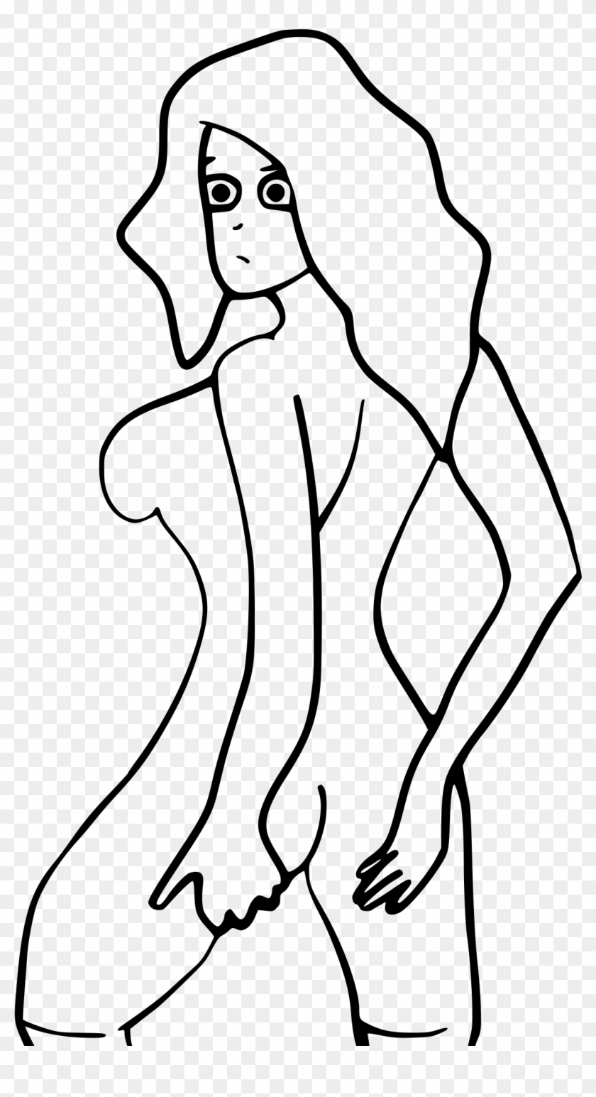 Nude Woman Looking Back - Nude Clipart #1215942