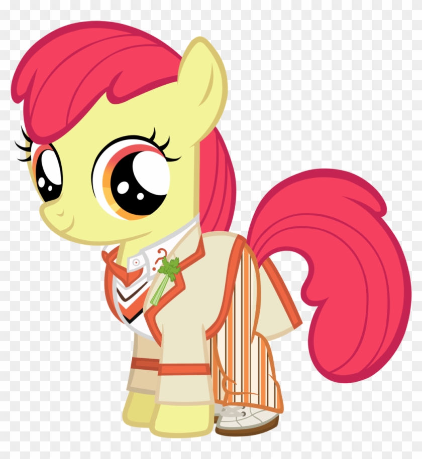 Apple Bloom As The 5th Doctor By Cloudyglow - Apple Bloom My Little Pony Heart Applejack #1216125
