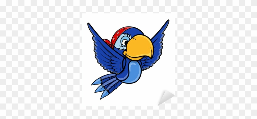 Pirate Blue Parrot - Decoration Vinyl Stickers Vinyl Parrot Doors Moto Decoration #1216185