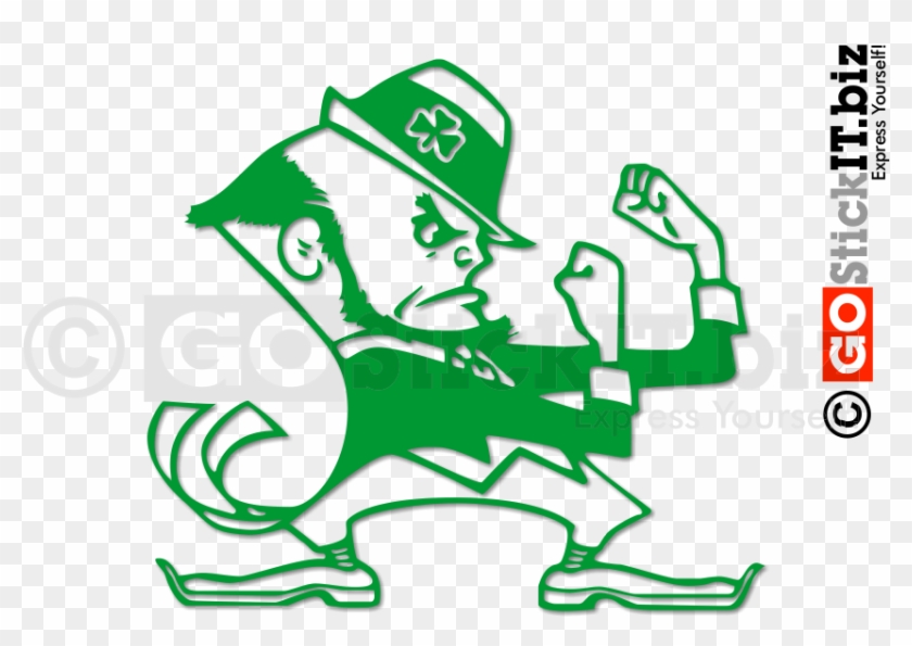 Notre Dame Leprechaun Logo - Notre Dame Fighting Irish Transparent #1216463