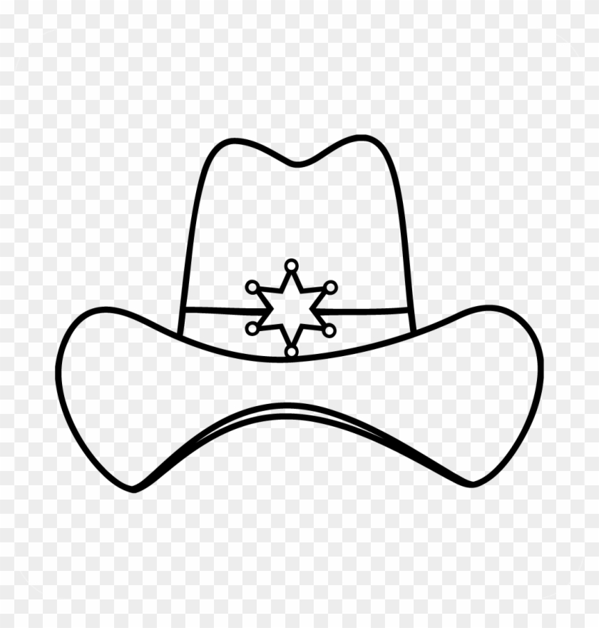Sheriff Cowboy Hat Decal - Cowboy Hat #1216475