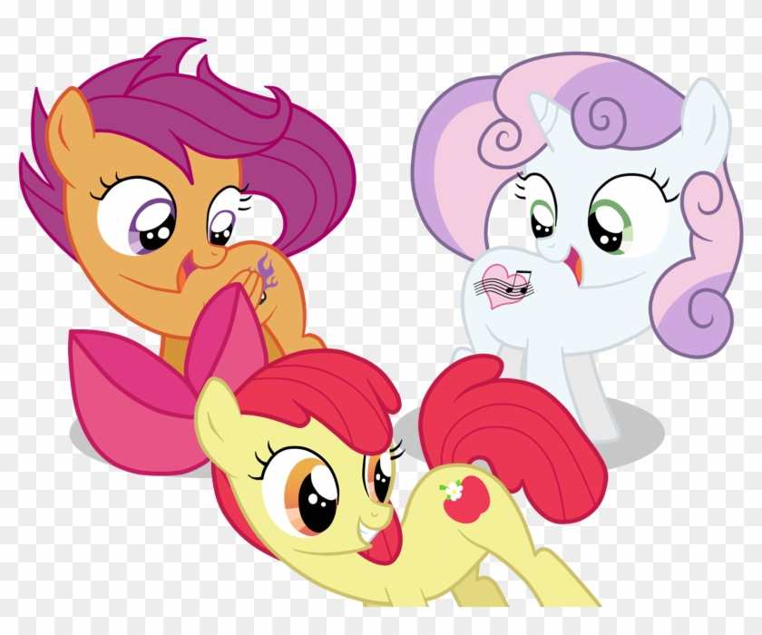Rainbow Dash Scootaloo Sweetie Belle Applejack Pink - Little Pony Friendship Is Magic #1216521