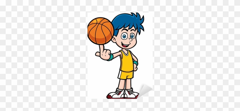 Vector Illustration Of Cartoon Basketball Player Sticker - Imagen De Basquetbol Animado #1216567