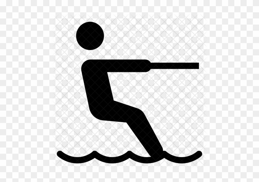Water-skiing Icon - Water Ski Clip Art #1216594