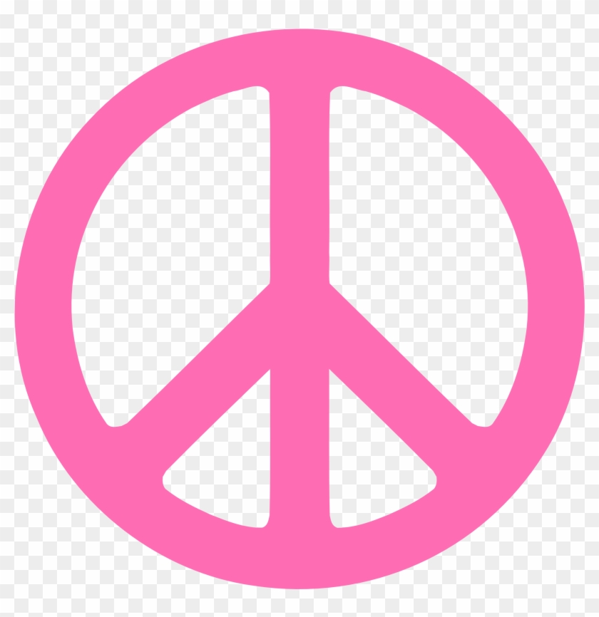 Pink Peace Sign Clip Art #1216646