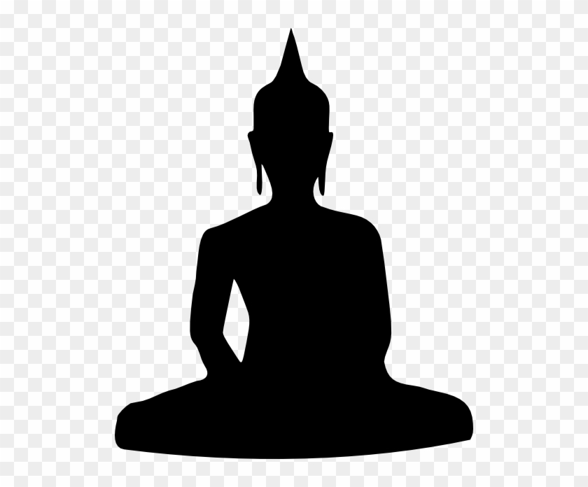 Sitting Buddha Silhouette Clipart - Buddha Logo #1216842