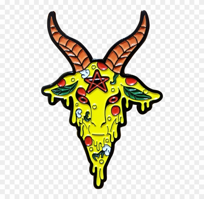 Pizza Baphomet Pin - Pizza Baphomet #1216847