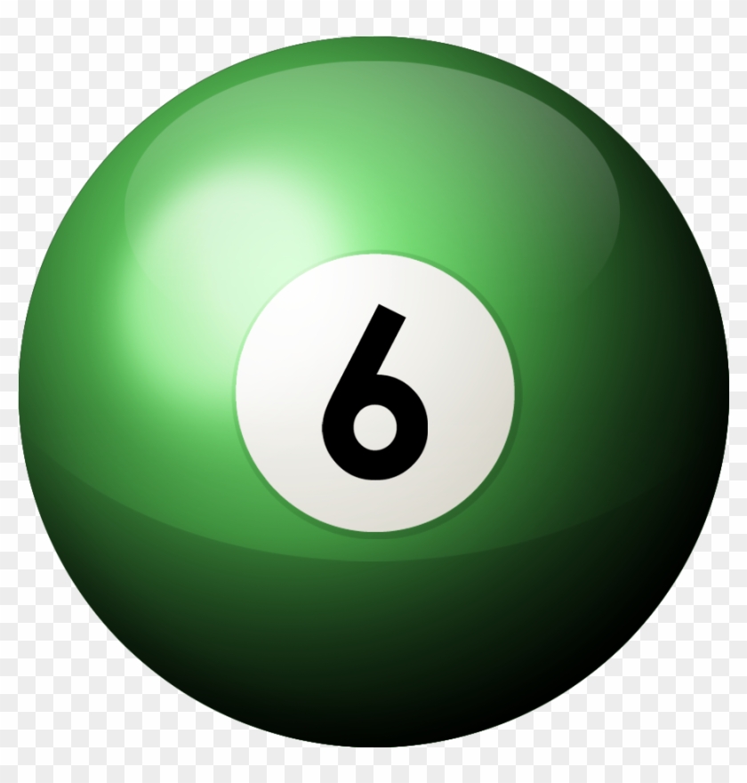 Free Pool Balls Png - Pool Ball Number 6 #1216879