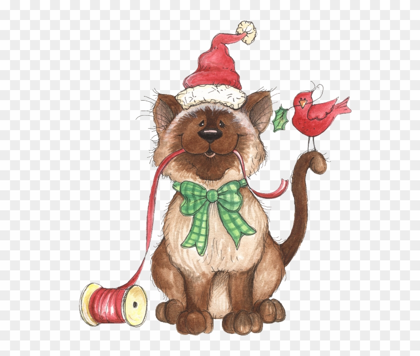 Christmas Catschristmas Clipartchristmas - Laurie Furnell Clipart Cats #1216894