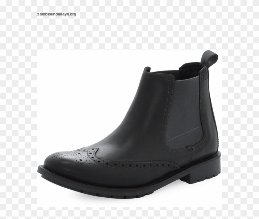 Men's Clarks Garnet Hi Black Leather - Us Navy Safety Boots #1216948