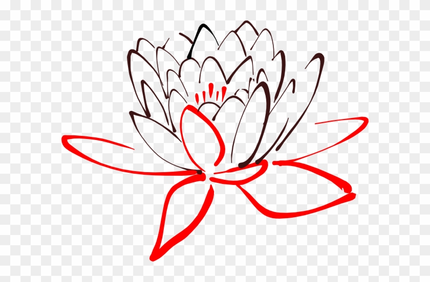 28 Collection Of Vietnamese Lotus Drawing - Red Lotus Flower Clip Art #1217062