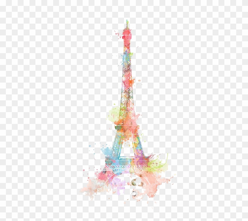 Eiffel Tower Drawing Watercolor Painting - Eiffel Tower Cute Drawing #1217082