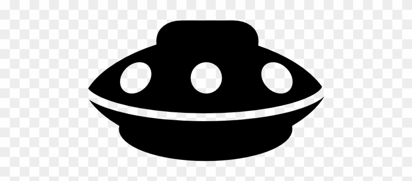 Flying Saucer Icon - Alien Spaceship Silhouette Png #1217109