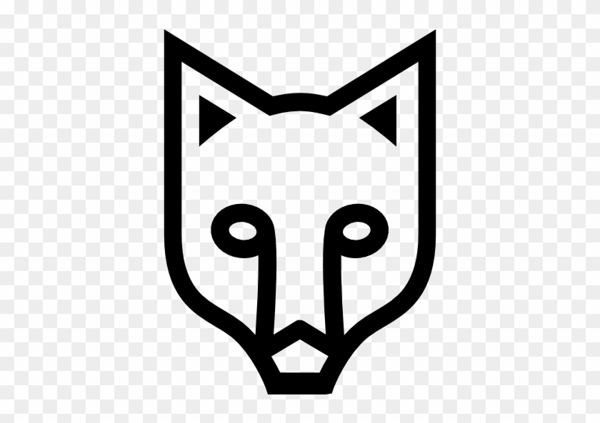 Fox Face Outlined Frontal View Free Icon Fox Face Drawing Outline Front Free Transparent Png Clipart Images Download