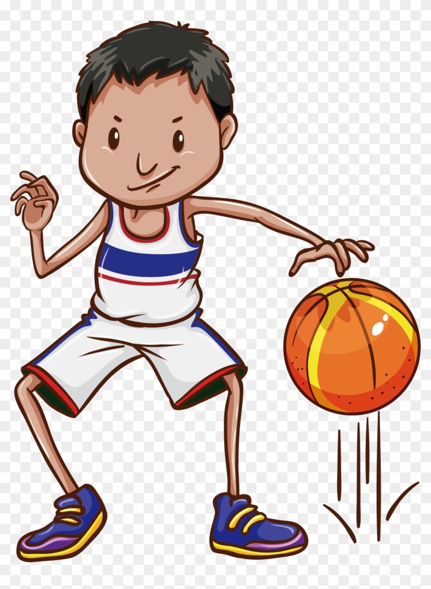 Basketball Dribbling Clip Art Physical Education Basketball - Bounce A Ball Clipart #1217354