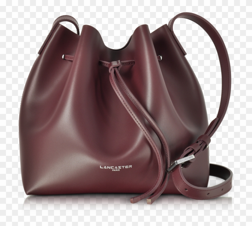 Lancaster Paris Pur Smooth Leather Bucket Bag Women - Lancaster Paris Bucket Bag Burgundy #1217408