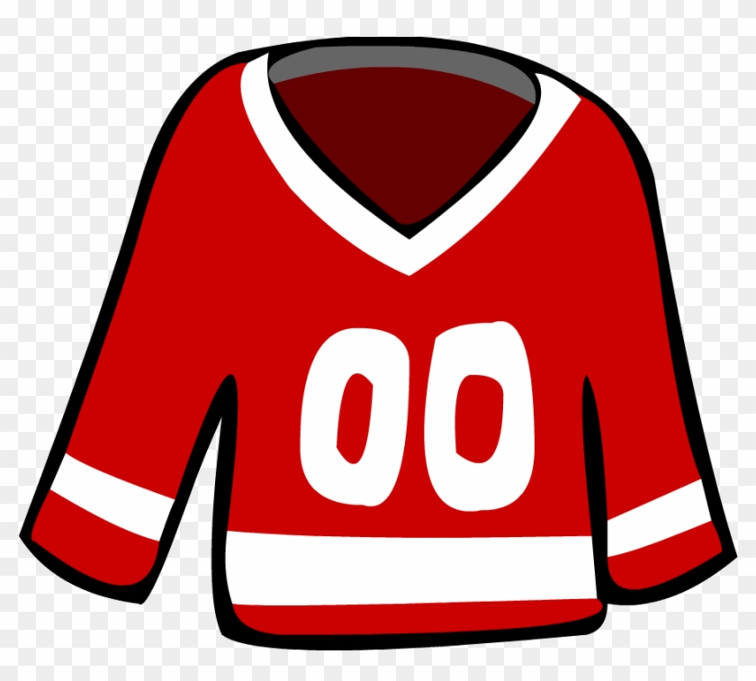 Image Old Red Hockey Jersey Png Club Penguin Wiki Fandom - Clip Art Hockey Jersey #1217465
