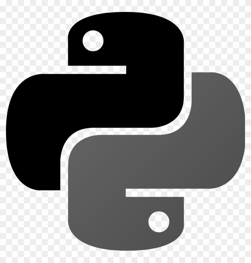 Python Clipart Mean - Python Logo Black And White #1217907