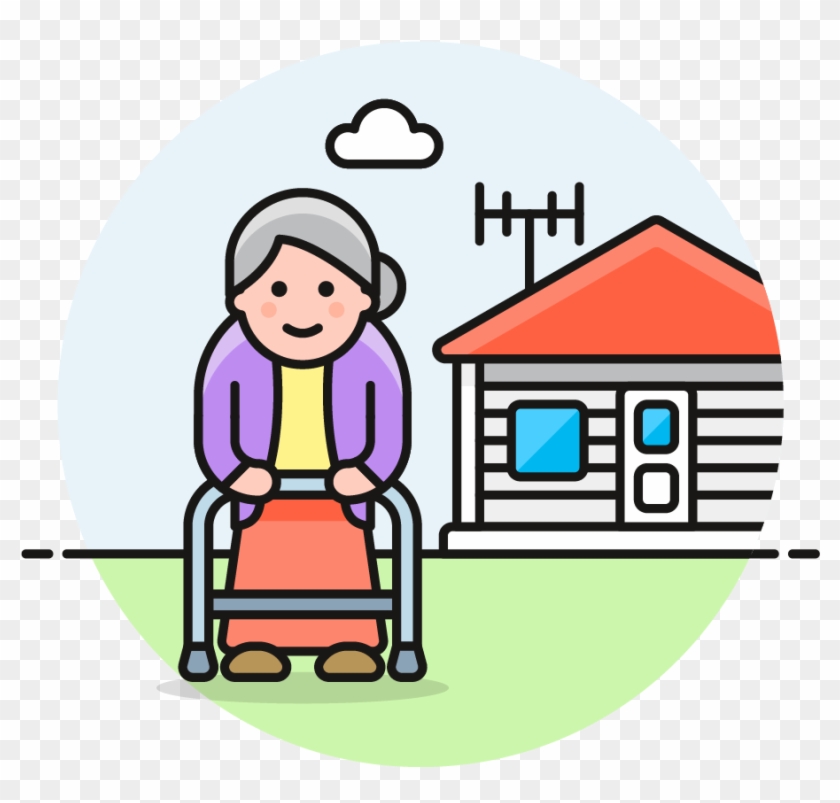 128 Grandmother House Caucasian - Cartoon - Free Transparent PNG Clipart  Images Download