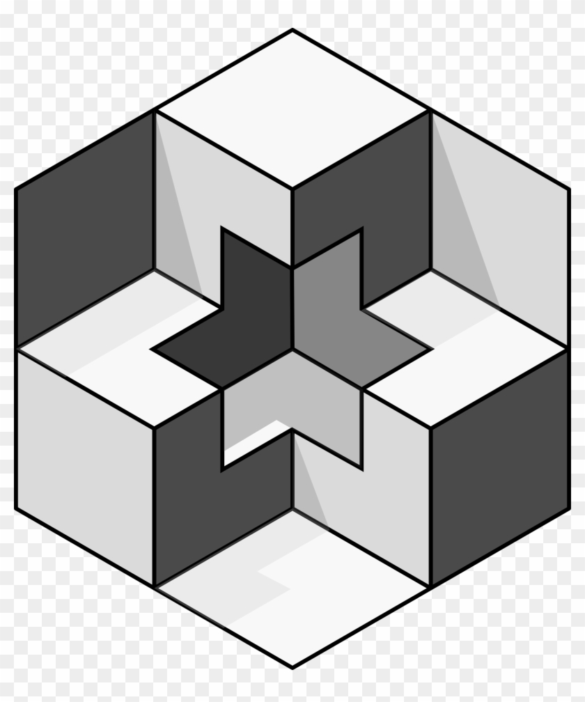 Geometric Figure - Optical Illusions 3d Cubes #1218059