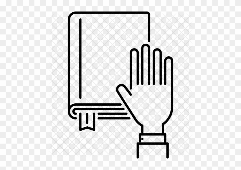 Oath Book Icon - Hand Taking Oath Png #1218078