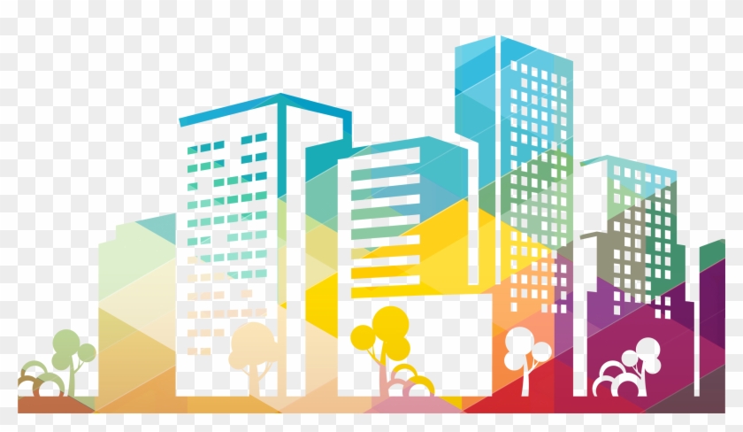 Silhouette Cityscape Building Icon - Color Building Icon #1218199
