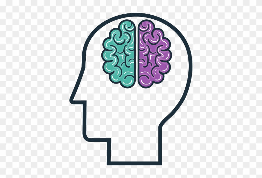 Head Silhouette With Brain - Brain #1218312