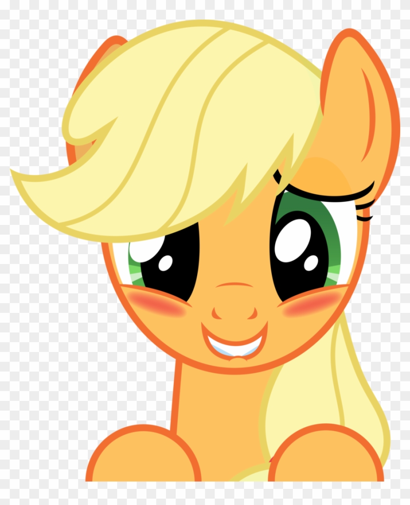 Applejack Bashful Smile By Teiptr Applejack Bashful - My Little Pony Applejack Cara #1218547