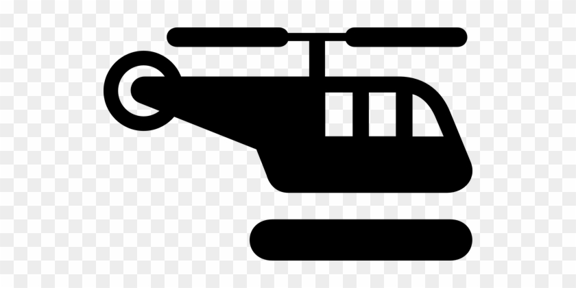 Helicopter, Air, Transportation, Chopper - Helipad Icon #1218690