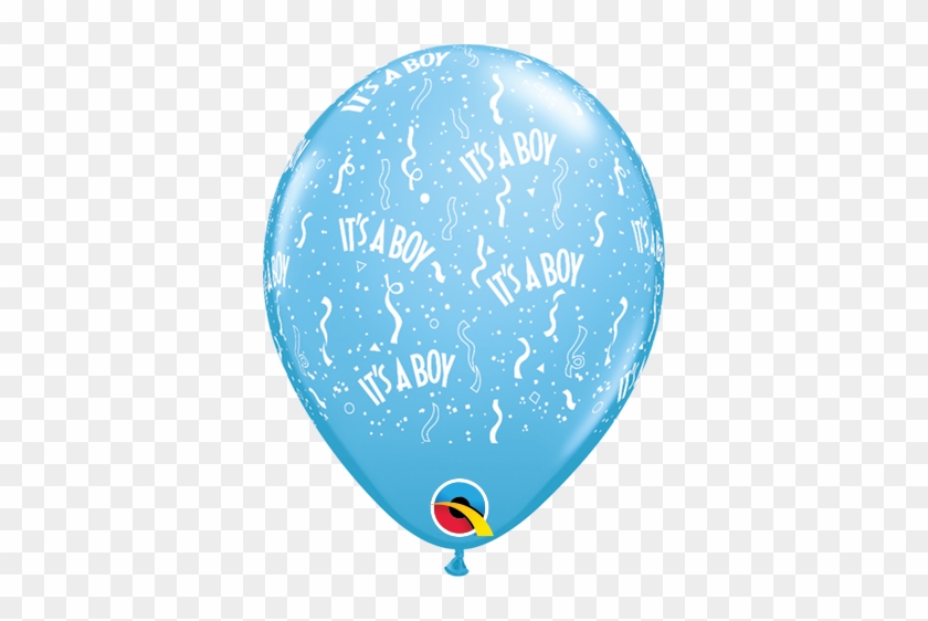 Qualatex 5″ Pale Blue It's A Boy A Round Latex Balloons - Qualatex 11 Inch It's A Boy Around Contemporary Balloon #1218855