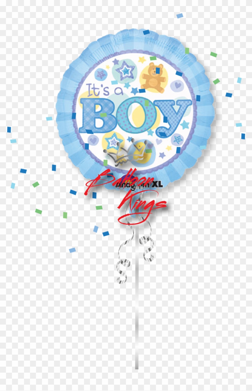 Its A Boy Teddy Bear - 18" It's A Boy Blue Mylar Balloon - Mylar Balloons #1218898